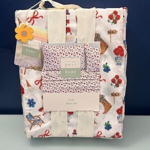 NWT Peri Home Beach Themed Twin Sheets